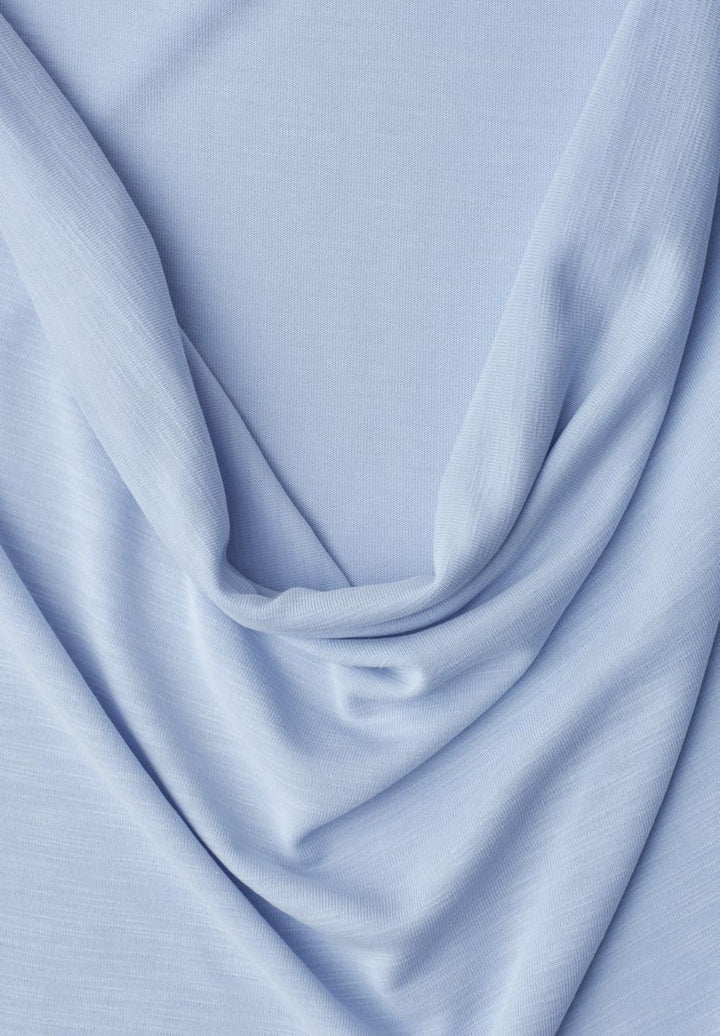 Silk-Look Top mit Wasserfall-Ausschnitt