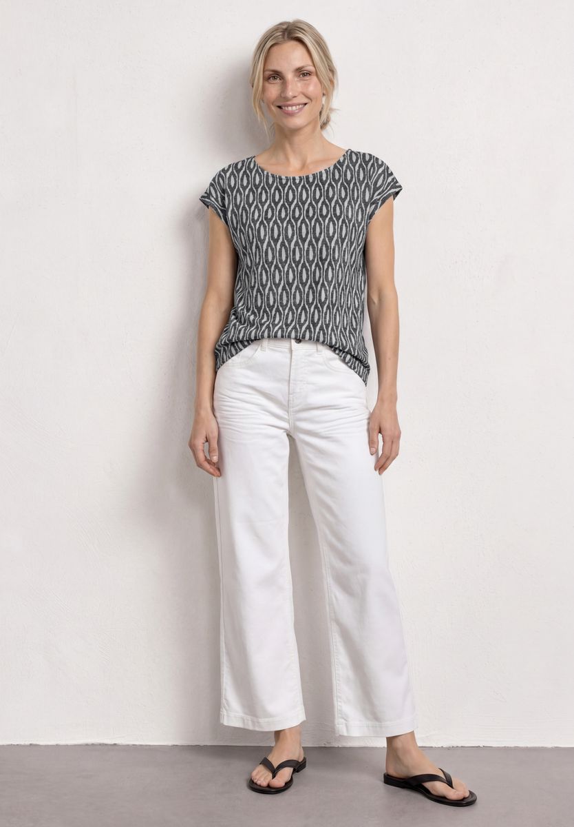 Dropped Shoulder Shirt im Ausbrenner-Look
