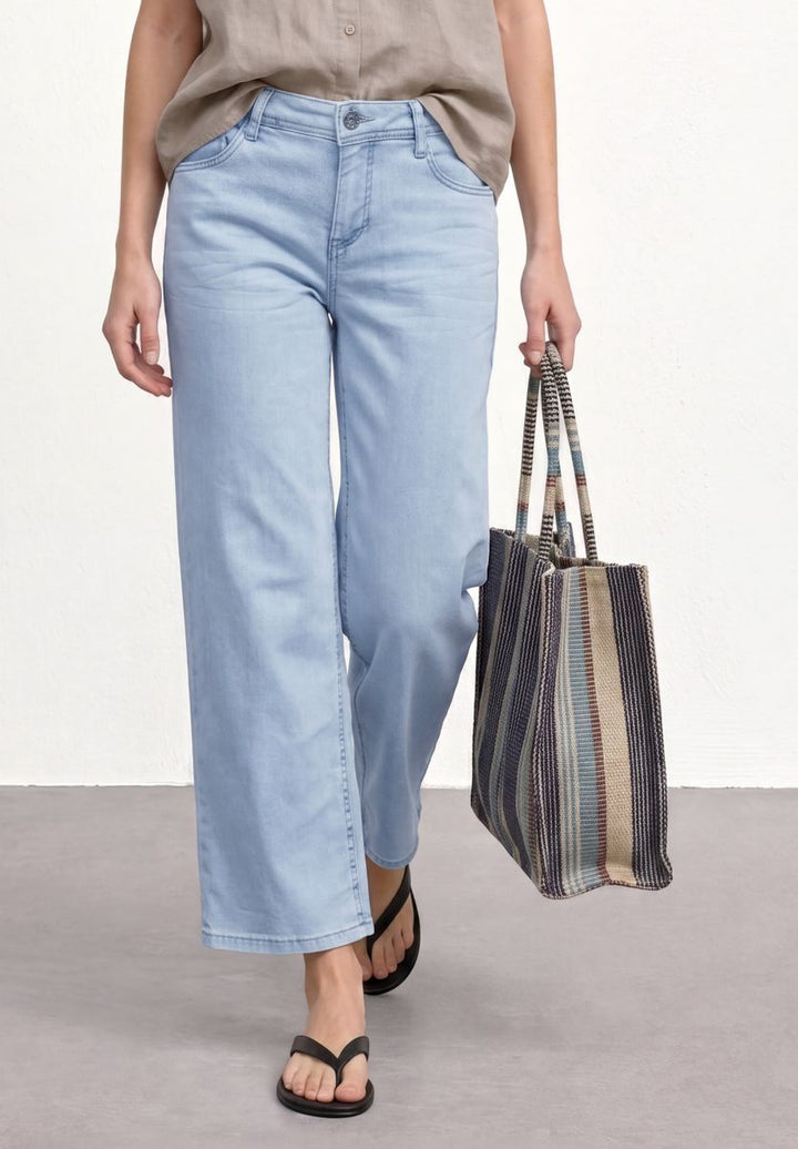 Mid Waist Wide Leg Jeans im Loose Fit