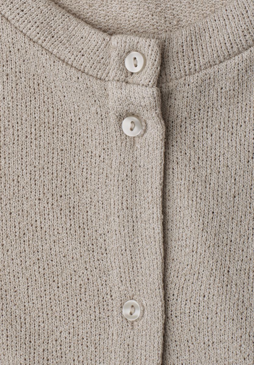 3/4-Arm Jacke in Strick-Optik