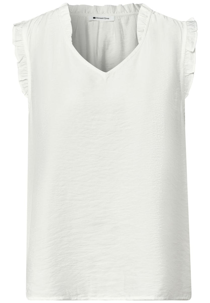 Blusentop mit V-Neck und Rüschen