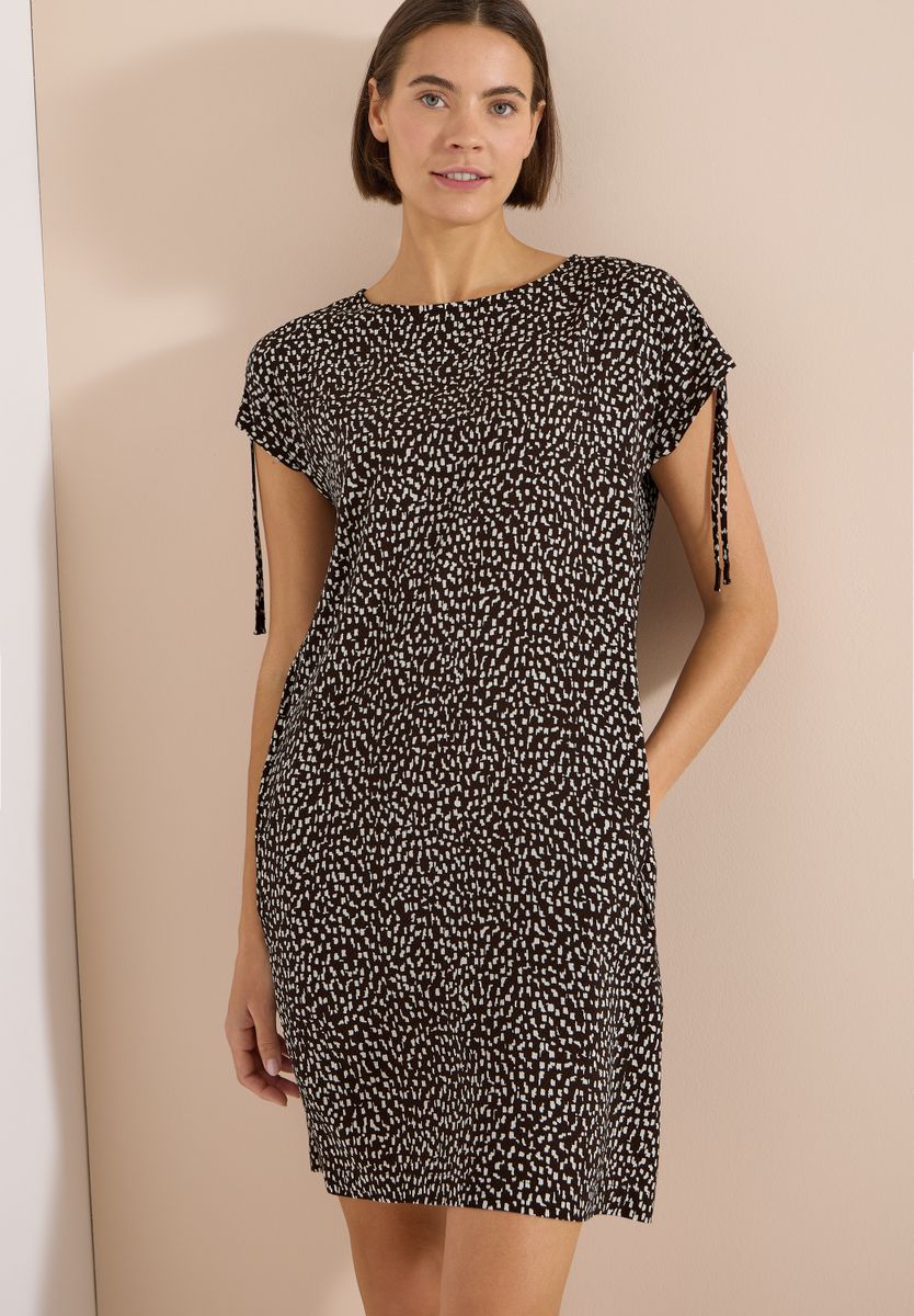 Knielanges Kleid mit Capsleeves