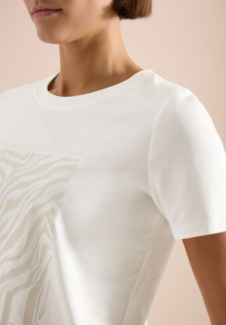 T-Shirt mit Rundhals und Folienprint