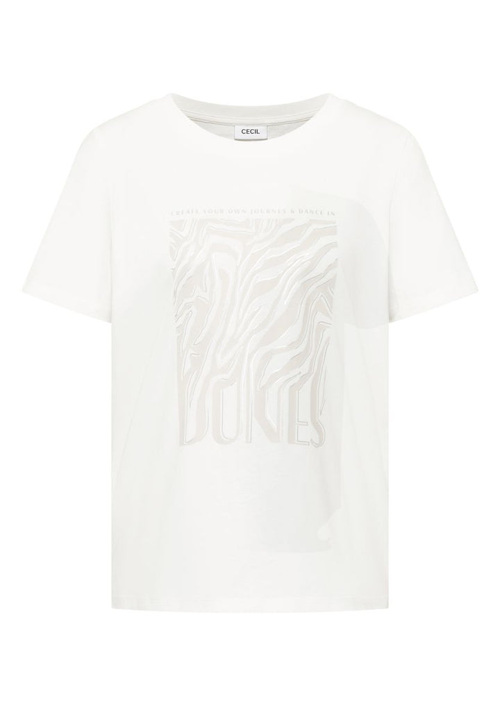 T-Shirt mit Rundhals und Folienprint