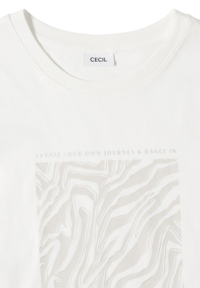 T-Shirt mit Rundhals und Folienprint