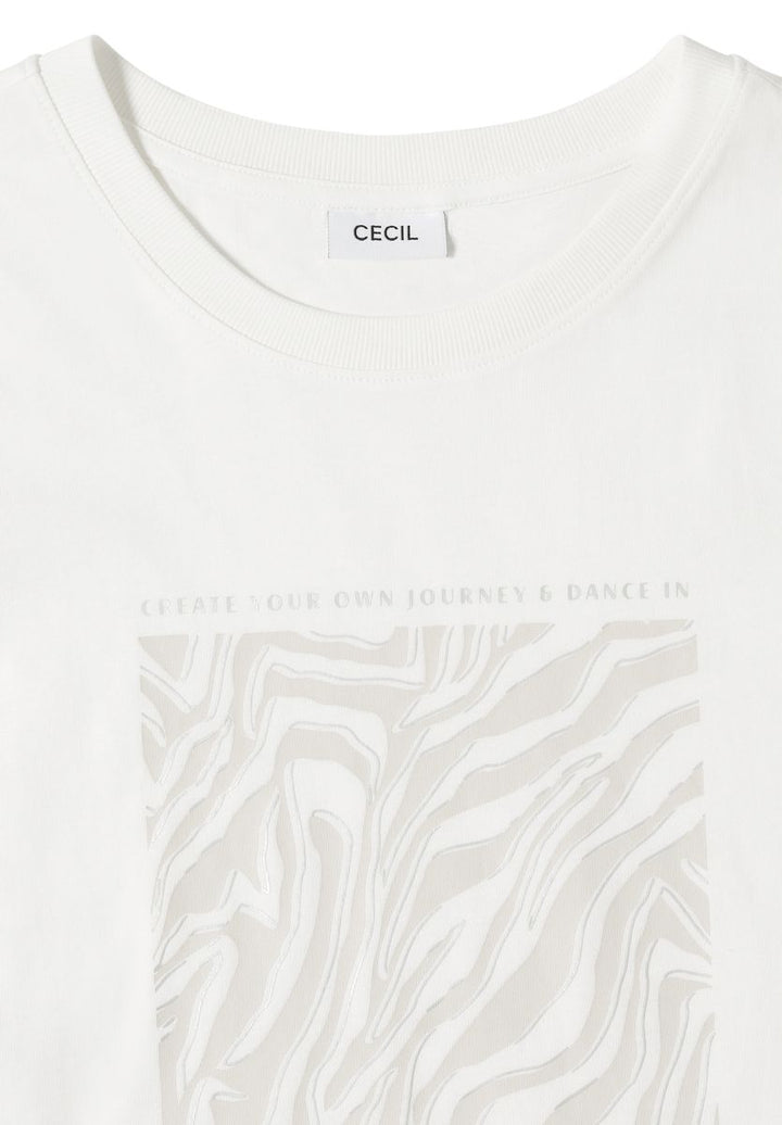 T-Shirt mit Rundhals und Folienprint