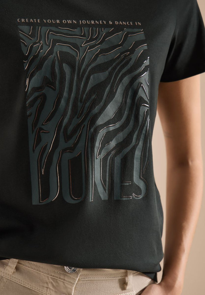 T-Shirt mit Rundhals und Folienprint