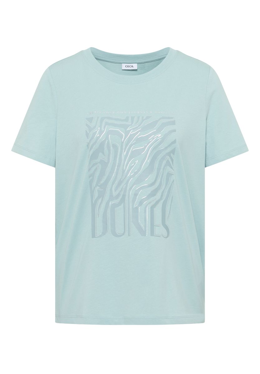 T-Shirt mit Rundhals und Folienprint