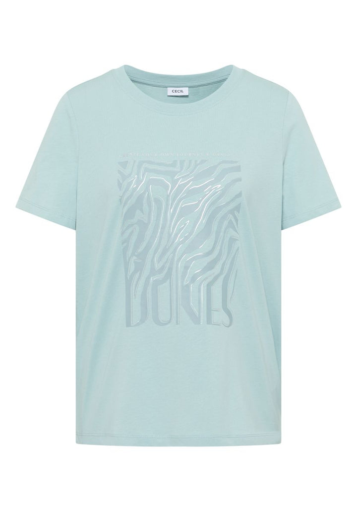 T-Shirt mit Rundhals und Folienprint