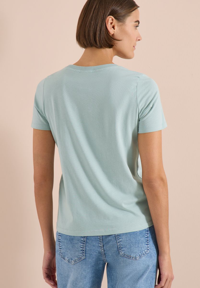 T-Shirt mit Rundhals und Folienprint
