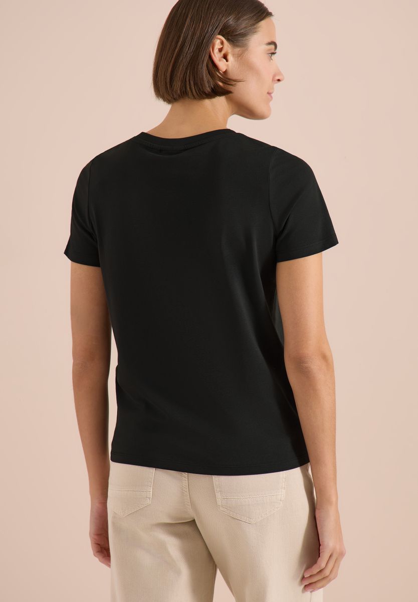 T-Shirt mit Rundhals und Folienprint