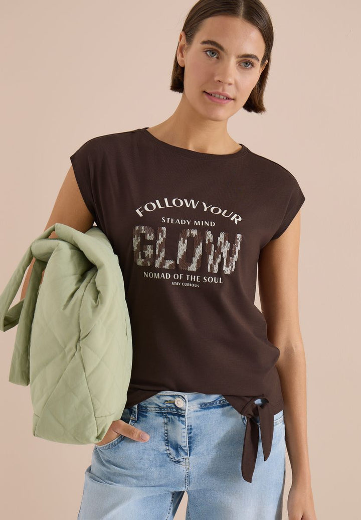 Dropped Shoulder Shirt mit Knotendetail