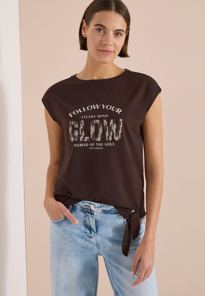 Dropped Shoulder Shirt mit Knotendetail