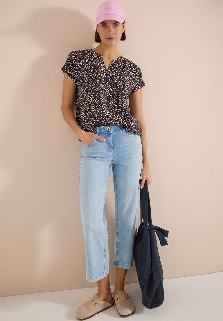 Dropped Shoulder Bluse mit Print