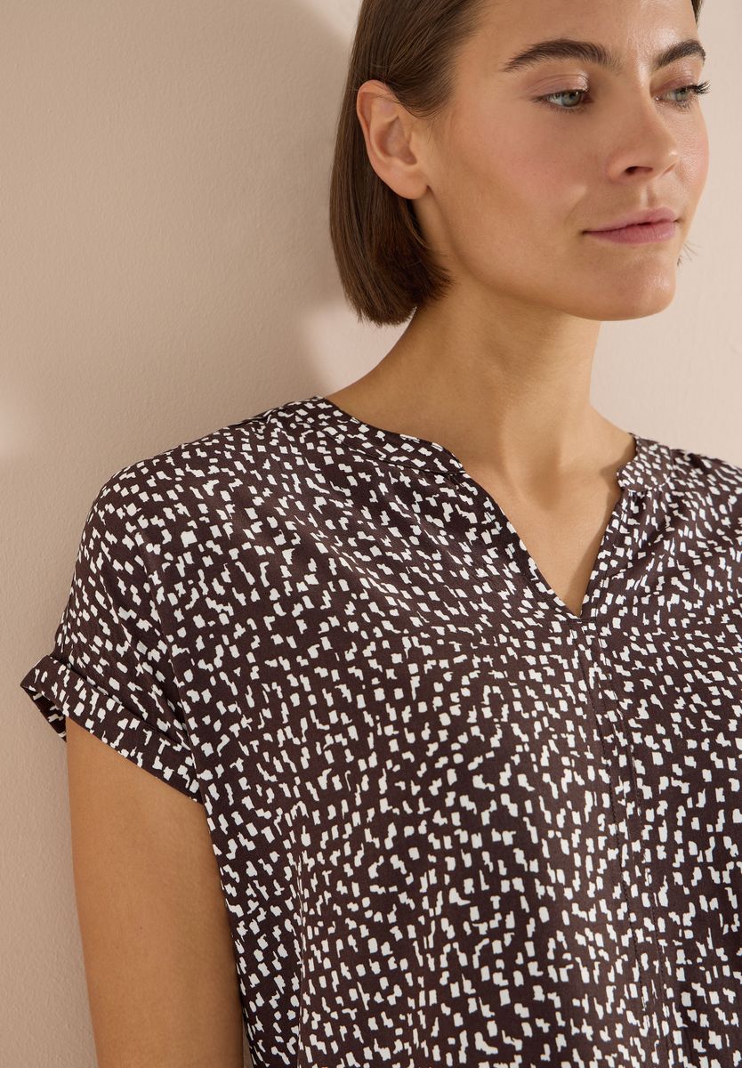 Dropped Shoulder Bluse mit Print