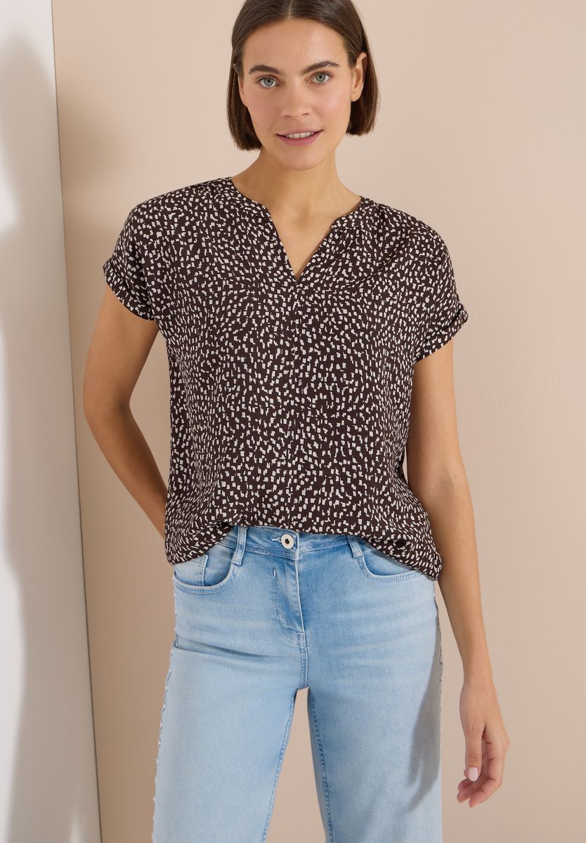 Dropped Shoulder Bluse mit Print