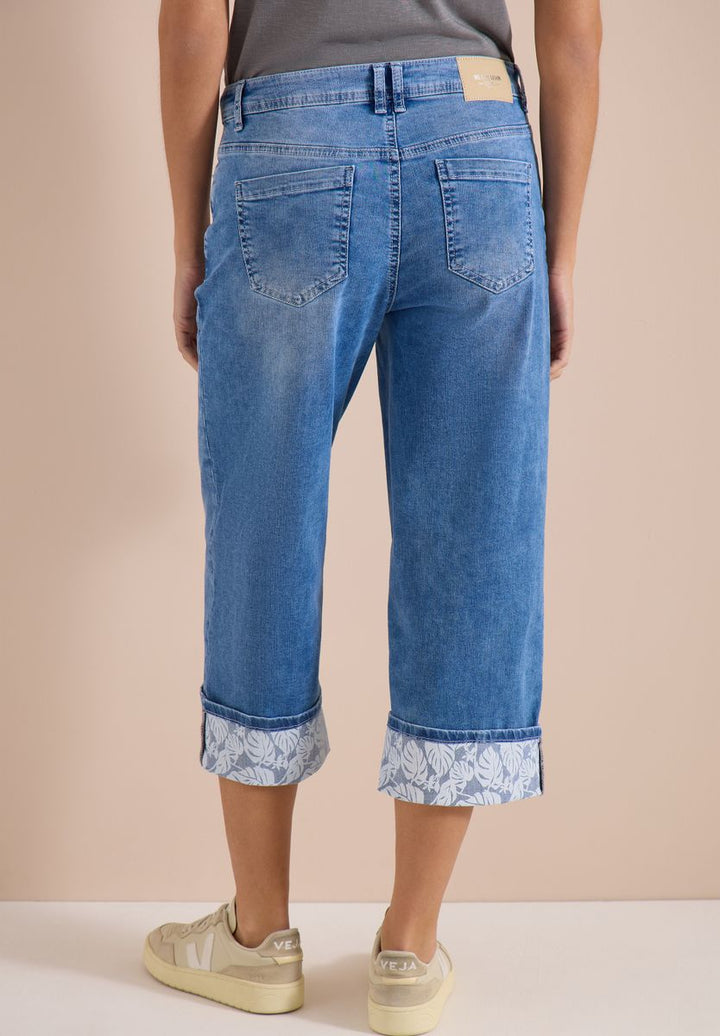 7/8 Wide Leg Jeans mit Turn-Up-Detail