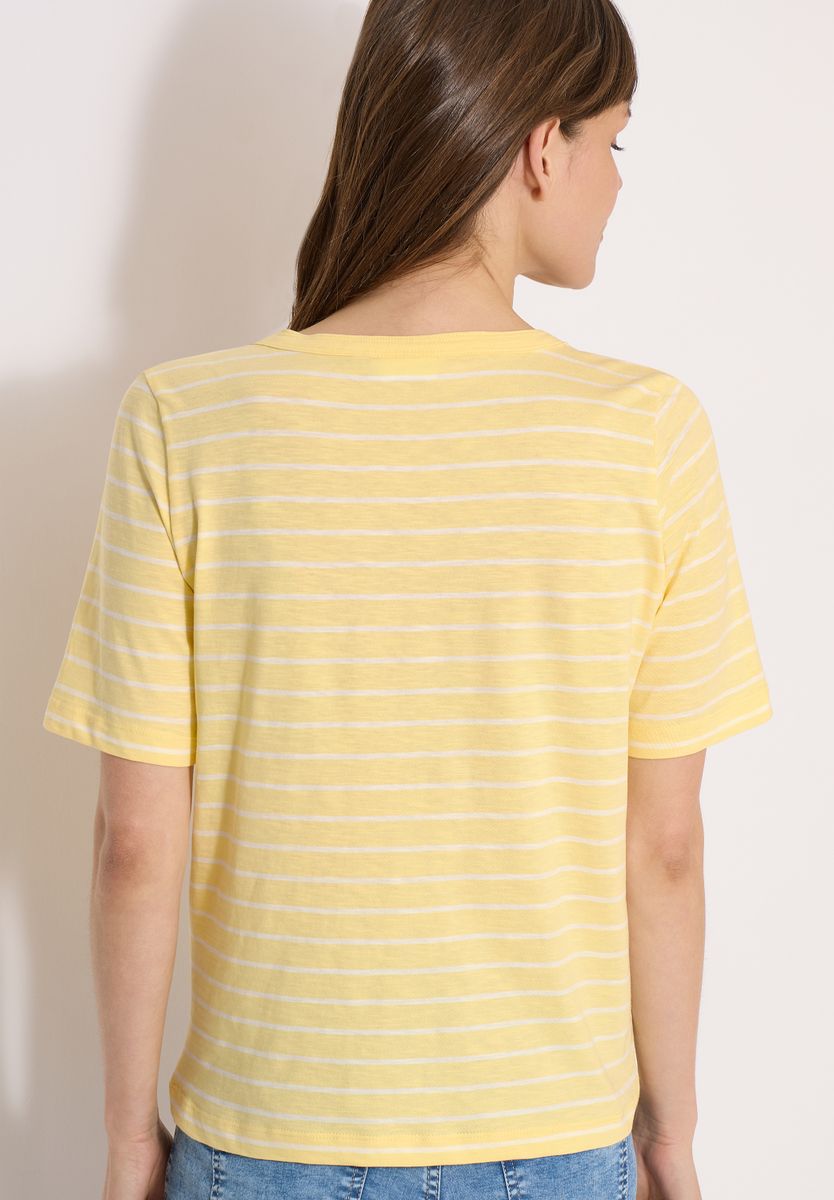 Shirt mit U-Boot-Ausschnitt und Streifen