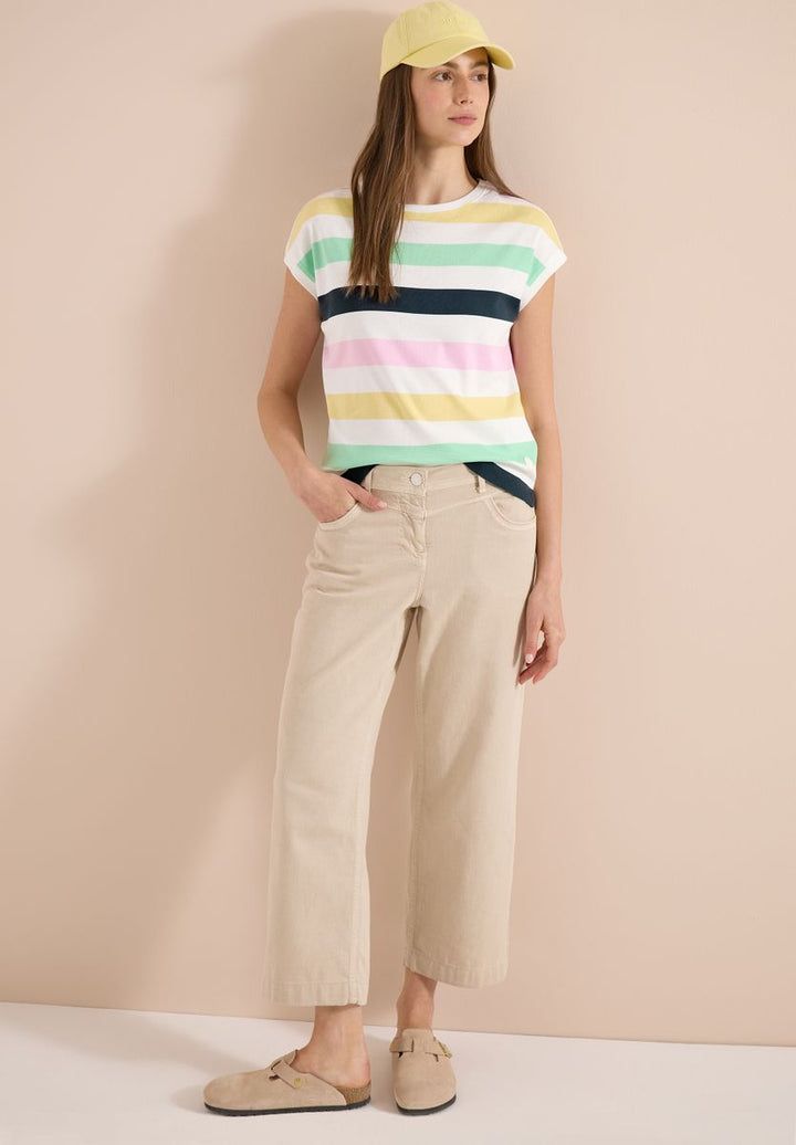 T-Shirt mit Multicolor Streifen
