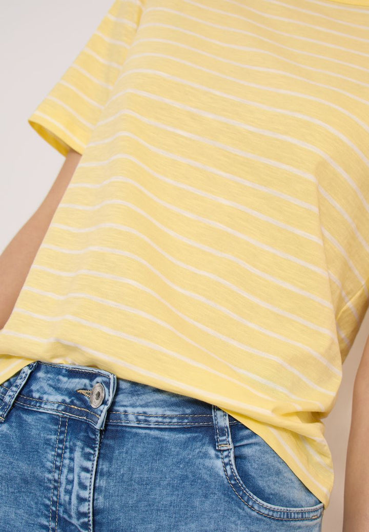 Shirt mit U-Boot-Ausschnitt und Streifen