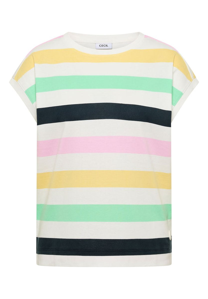 T-Shirt mit Multicolor Streifen