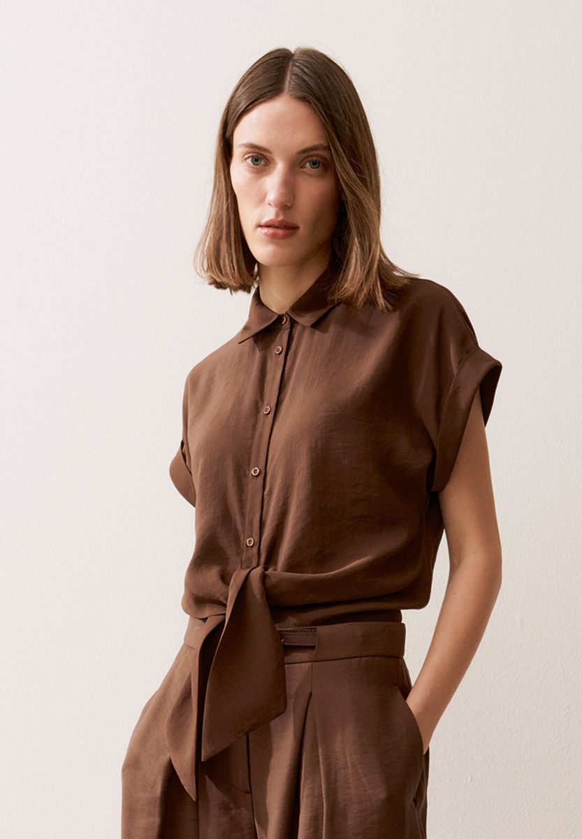Bluse mit Knot-Detail