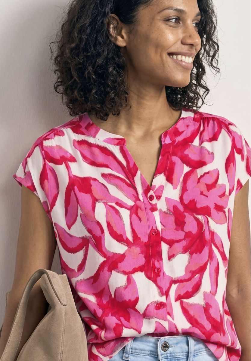 Shirt mit Knopfleiste und Print