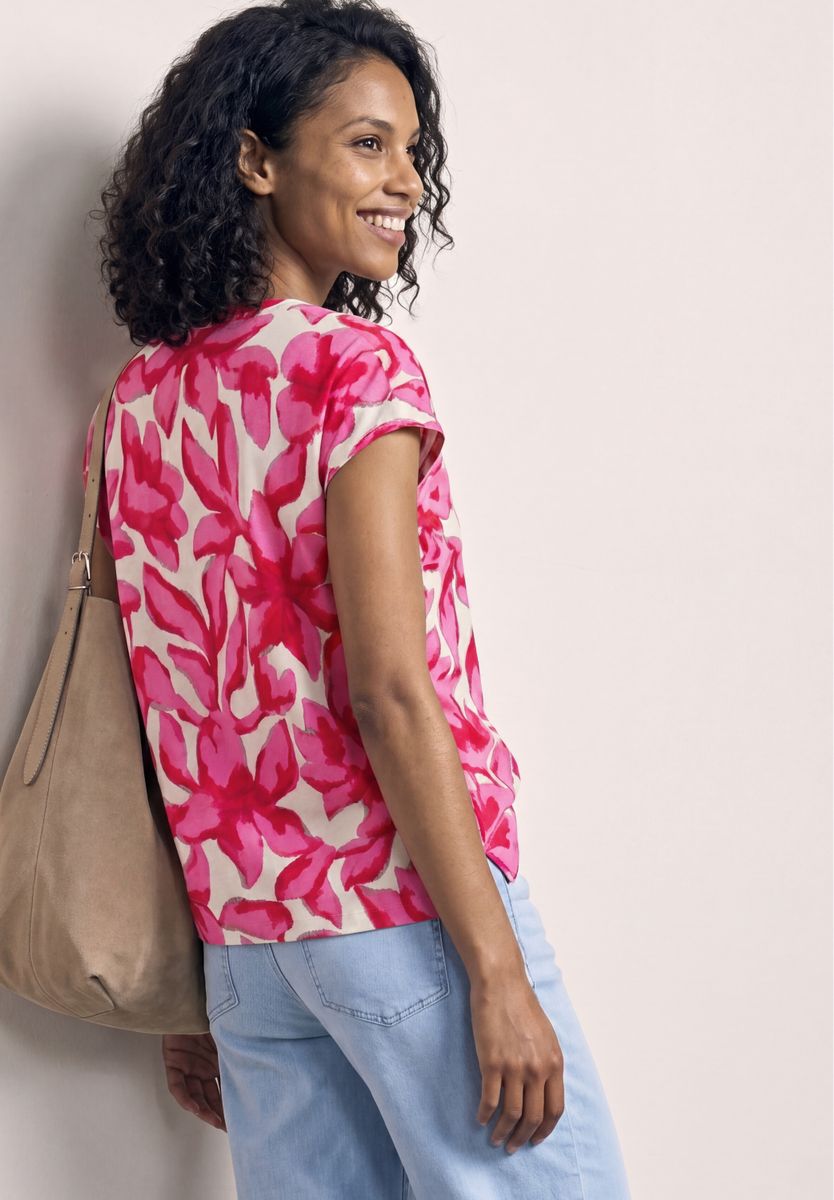 Shirt mit Knopfleiste und Print