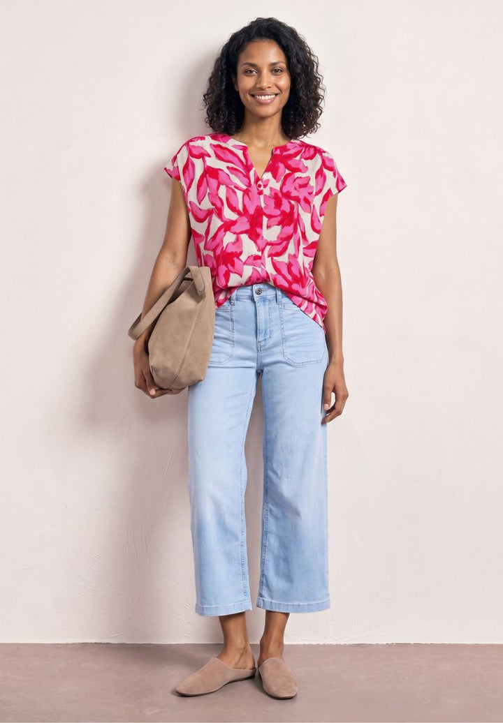 Shirt mit Knopfleiste und Print