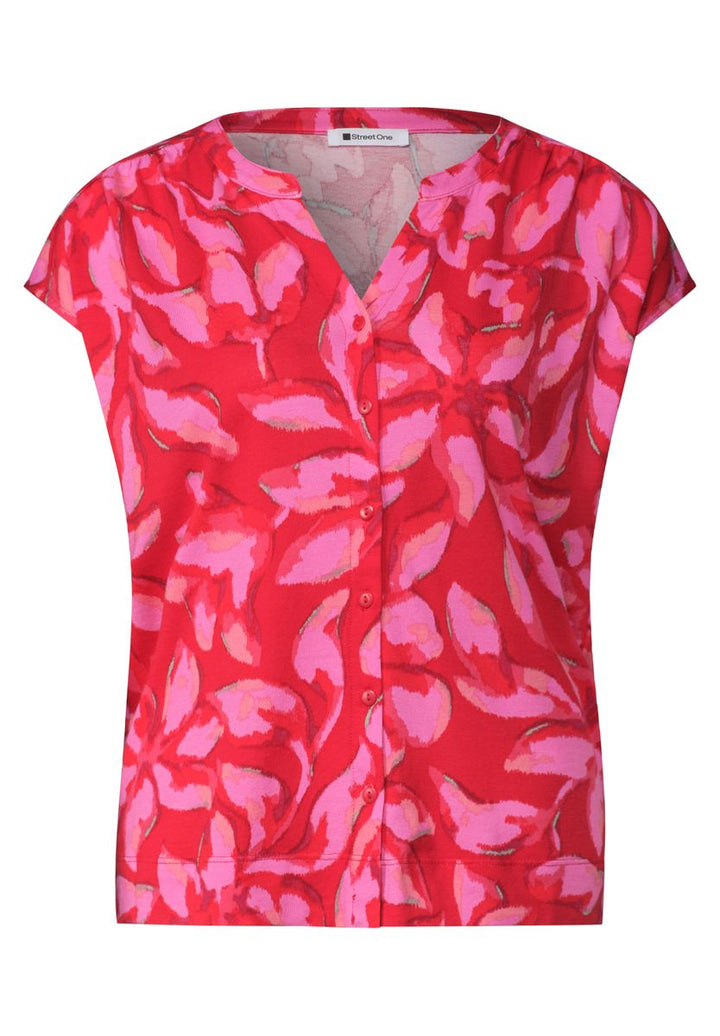 Shirt mit Knopfleiste und Print