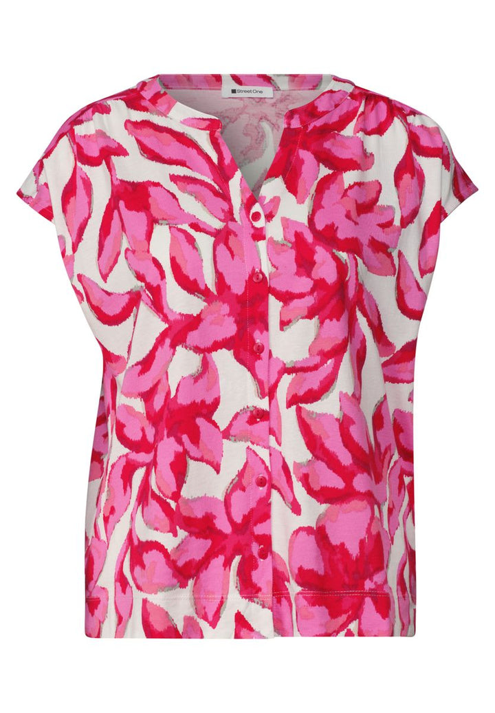 Shirt mit Knopfleiste und Print