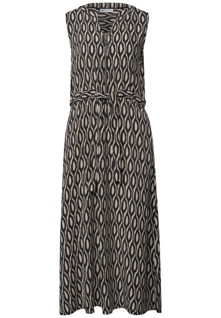 Midi-Kleid mit Split Neck und Zipper
