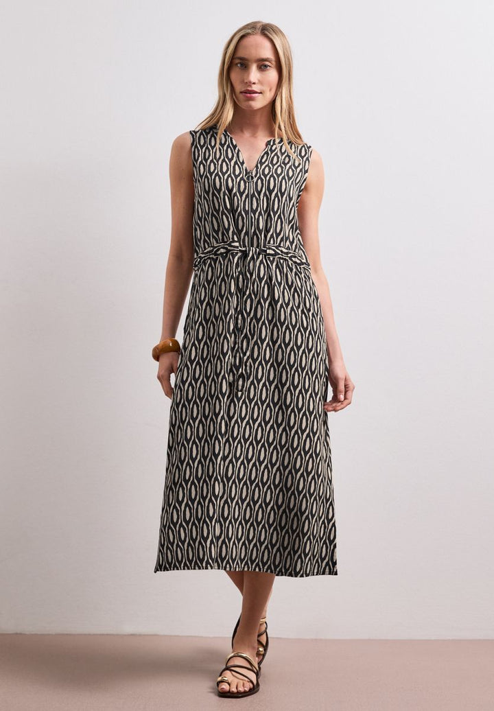 Midi-Kleid mit Split Neck und Zipper