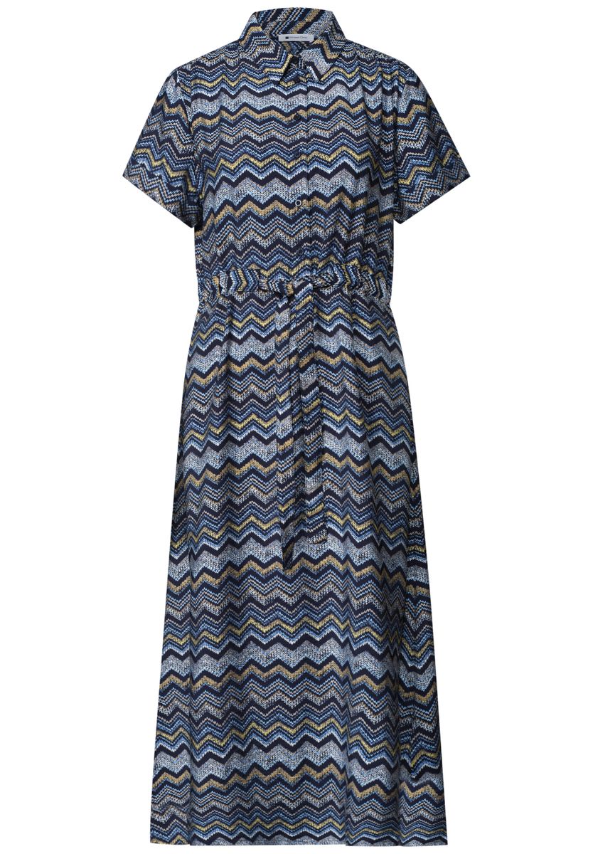 Midi-Kleid mit Zick-Zack-Muster
