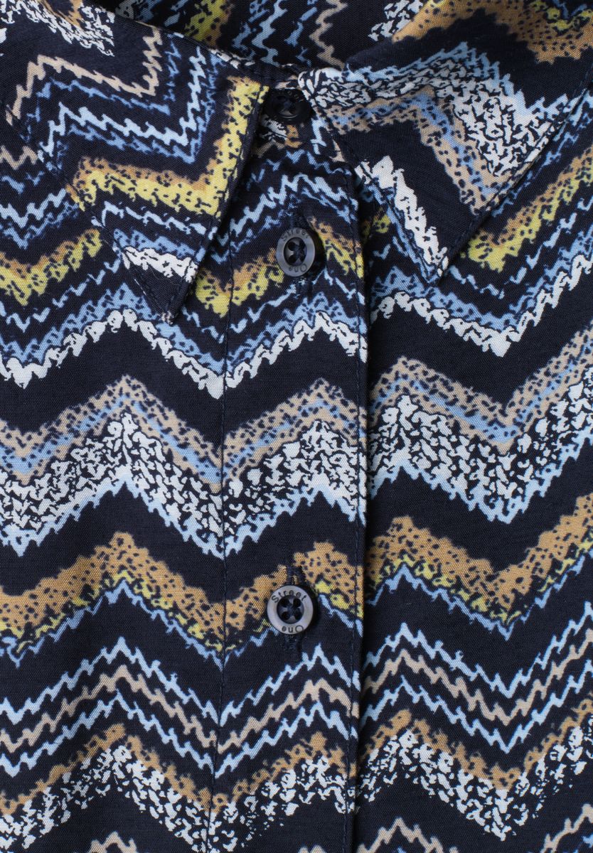 Midi-Kleid mit Zick-Zack-Muster