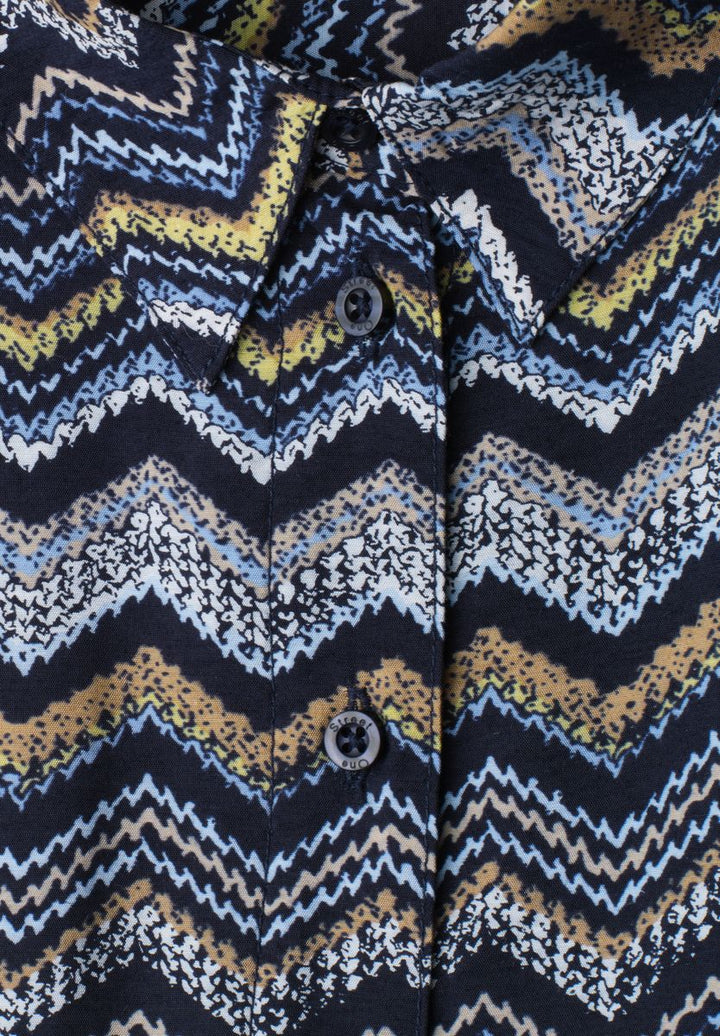 Midi-Kleid mit Zick-Zack-Muster