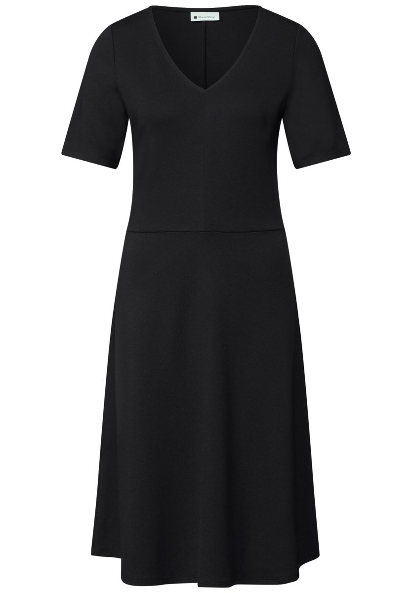Knielanges Kleid aus Jersey mit Kurzarm