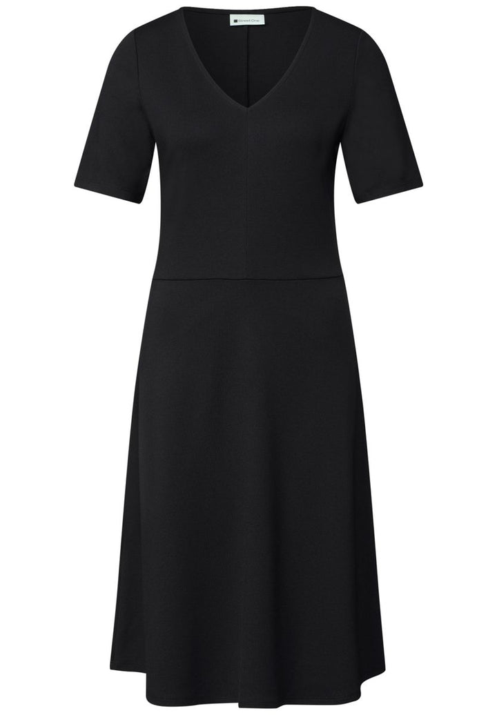 Knielanges Kleid aus Jersey mit Kurzarm