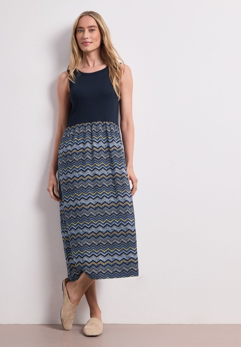 Midi-Kleid mit Strukturrock
