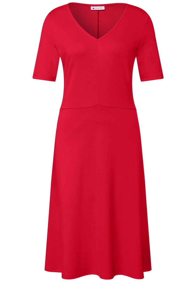 Knielanges Kleid aus Jersey mit Kurzarm