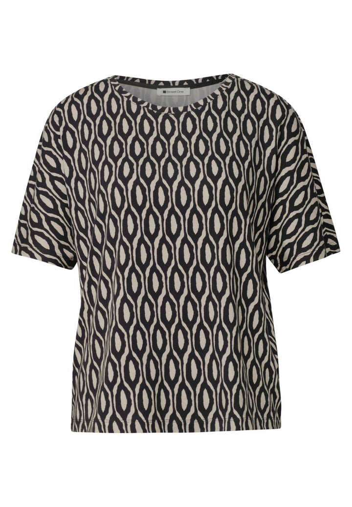 Kurzarm Shirt mit Rundhals und Print