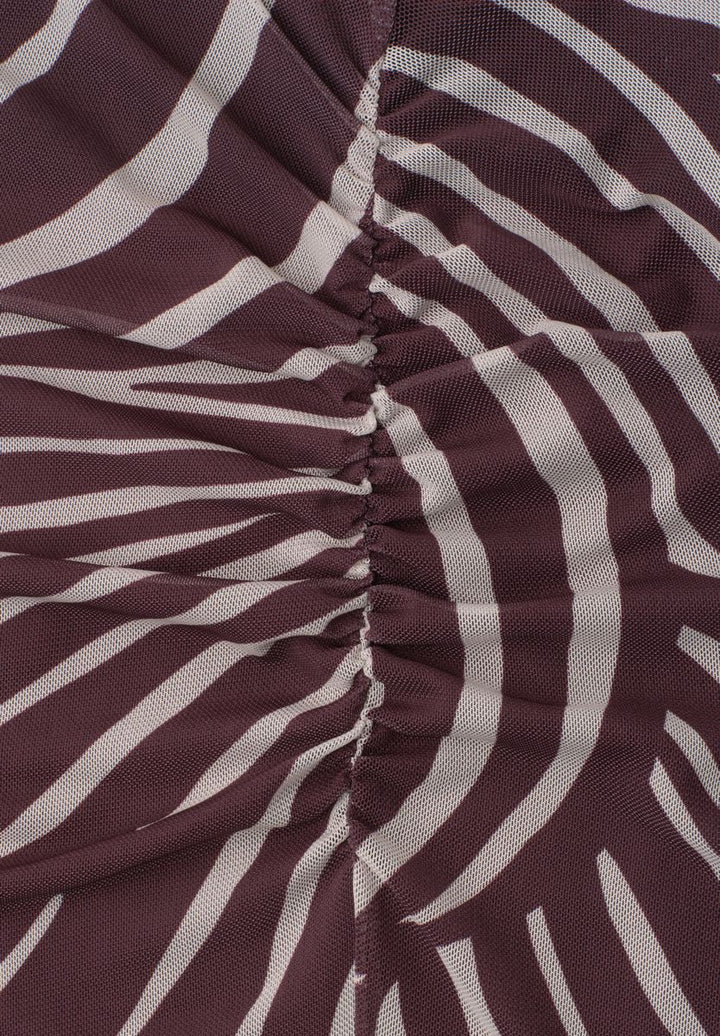 Midi-Rock aus Mesh mit Print