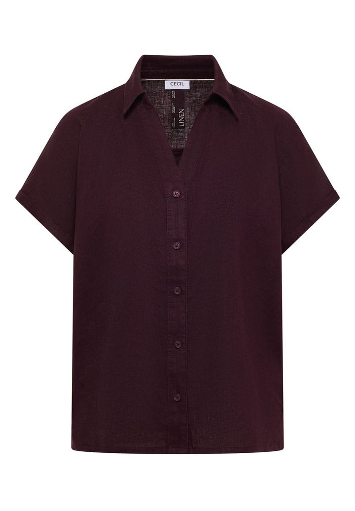 Dropped Shoulder Bluse aus Leinen