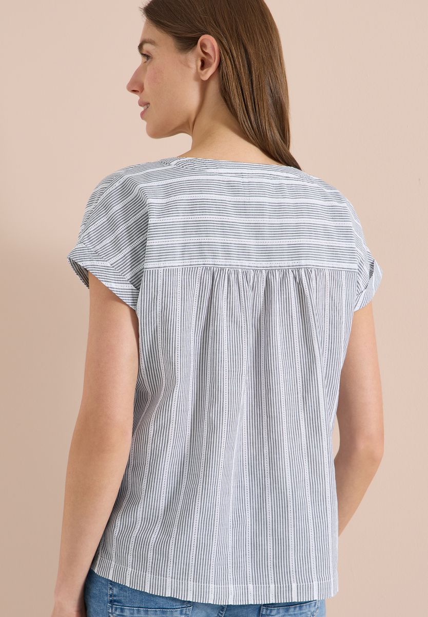 Dropped Shoulder Bluse mit Struktur