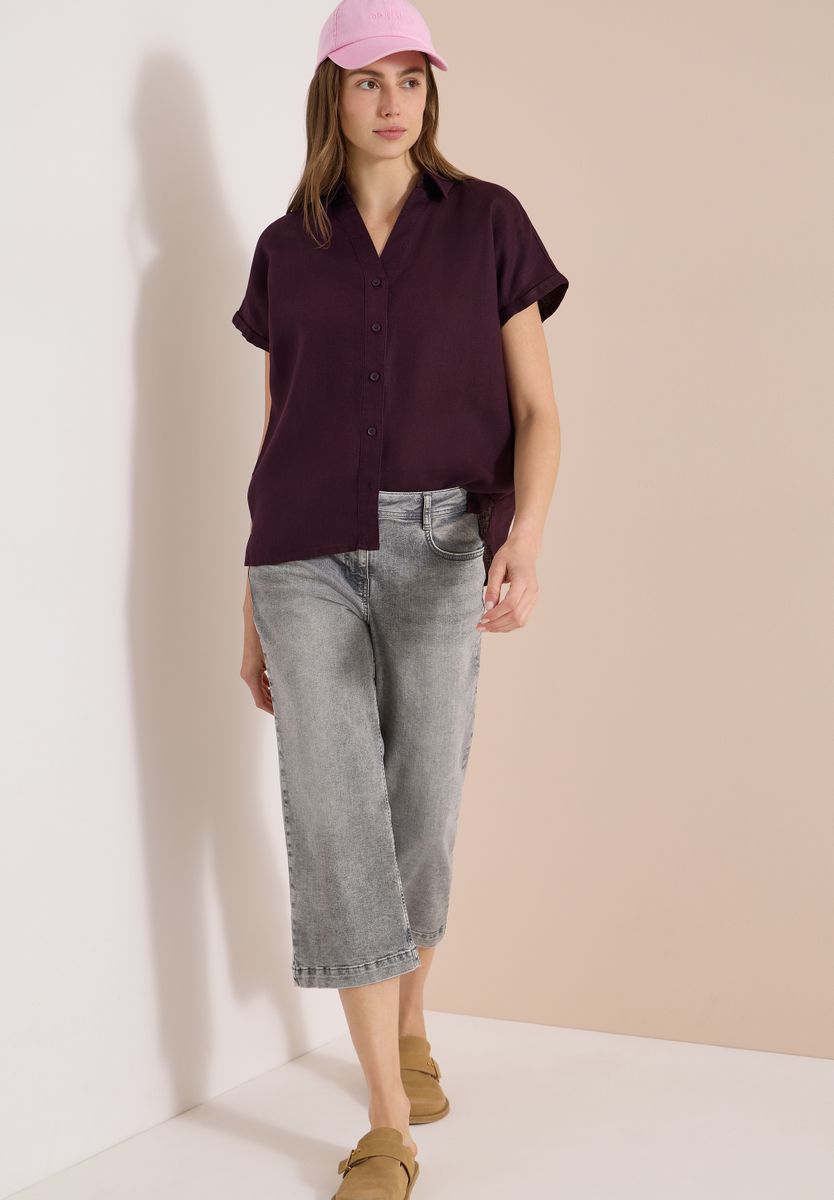Dropped Shoulder Bluse aus Leinen