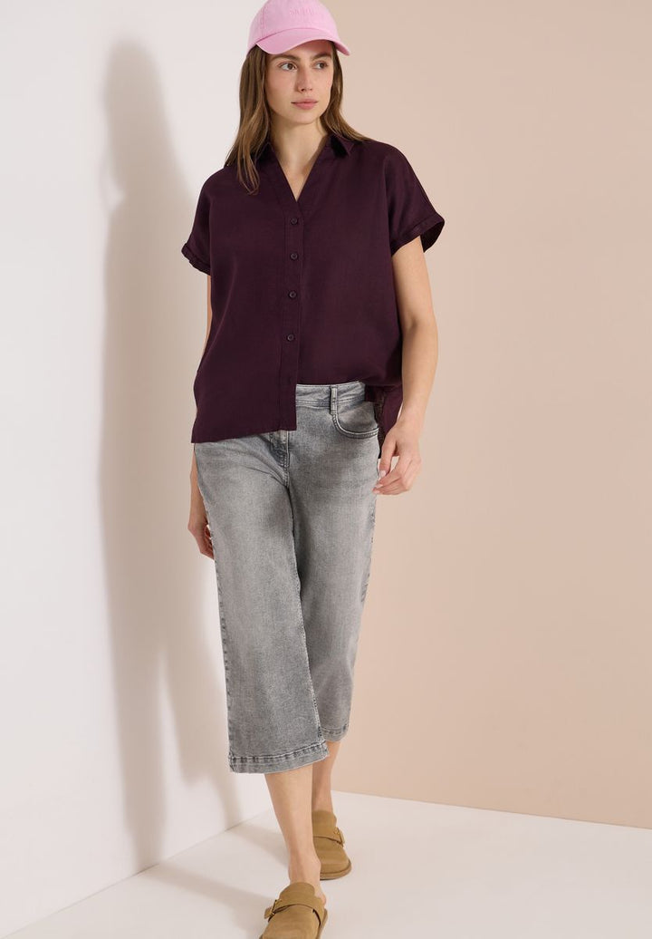 Dropped Shoulder Bluse aus Leinen
