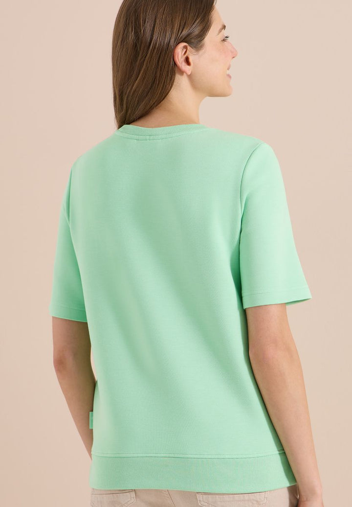 Kurzarm Sweatshirt mit Wording