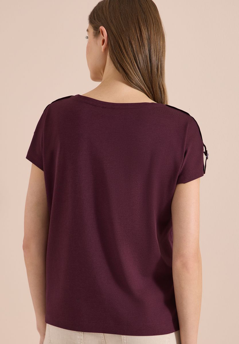 Kurzarm Shirt mit Schnallendetail