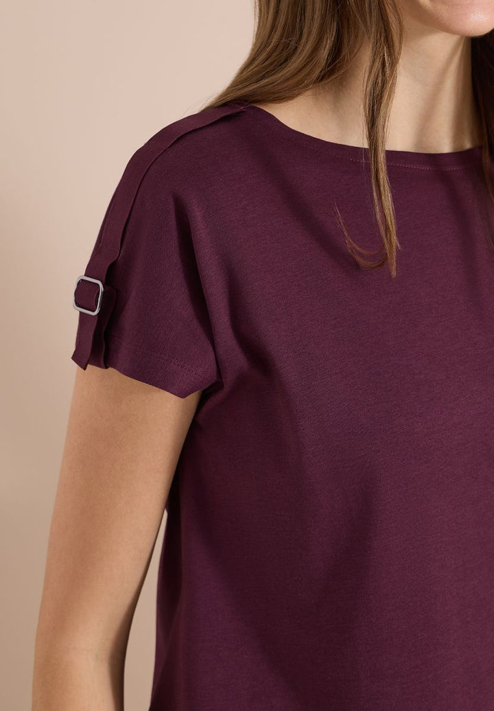 Kurzarm Shirt mit Schnallendetail