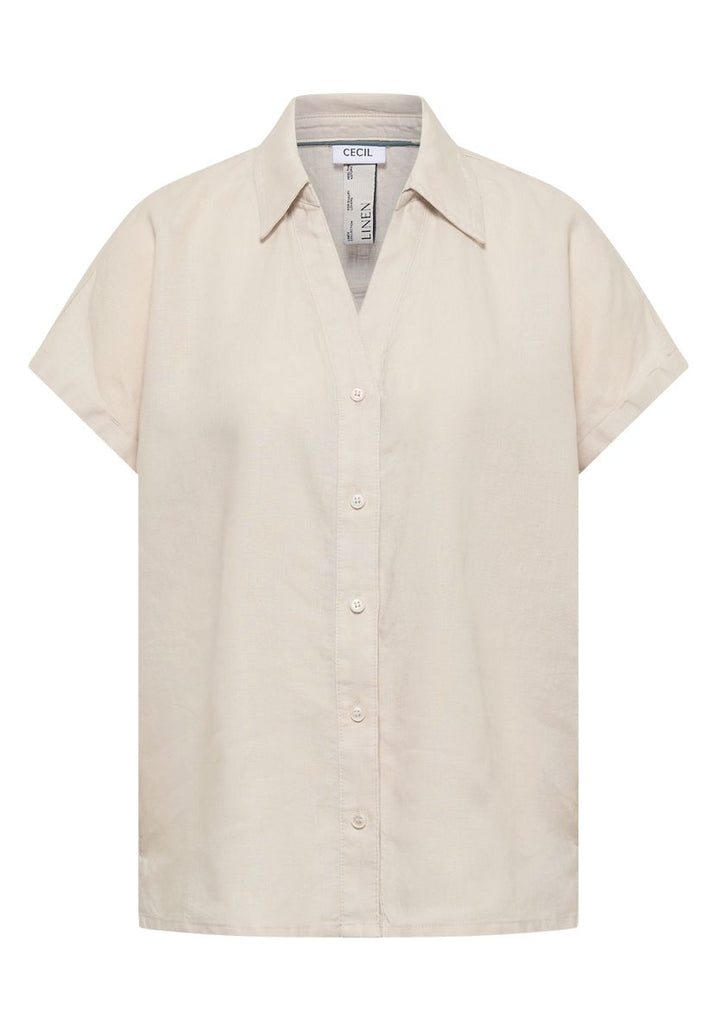 Dropped Shoulder Bluse aus Leinen
